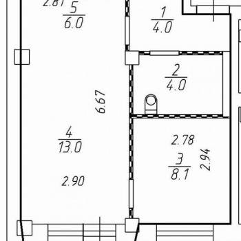 Продается 1-комнатная квартира, 35,1 м²