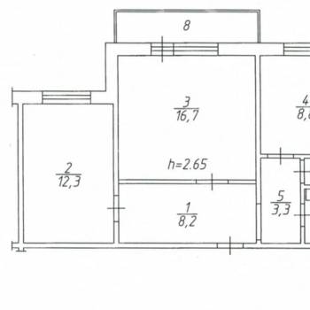 Сдается 2-х комнатная квартира, 53 м²