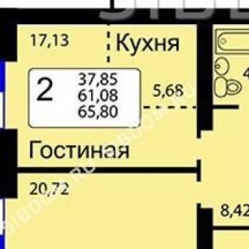 Продается 2-х комнатная квартира, 65 м²