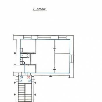 Продается 3-х комнатная квартира, 42,1 м²