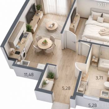 Продается 2-х комнатная квартира, 34,5 м²