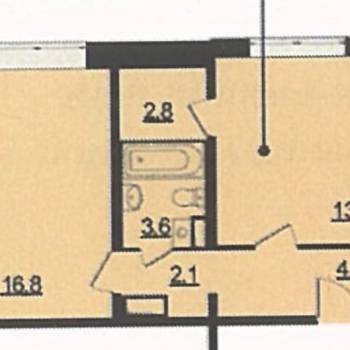 Продается 2-х комнатная квартира, 60 м²