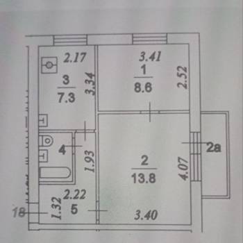 Сдается 2-х комнатная квартира, 38 м²