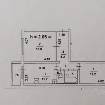 Продается 2-х комнатная квартира, 52,8 м²
