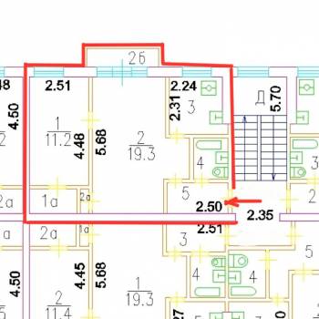 Продается 2-х комнатная квартира, 44,7 м²