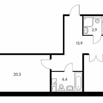 Продается 2-х комнатная квартира, 70,2 м²