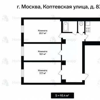 Продается 3-х комнатная квартира, 93,4 м²