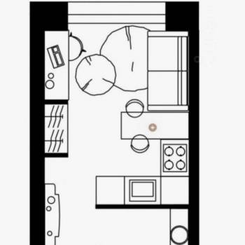 Продается 1-комнатная квартира, 19,6 м²