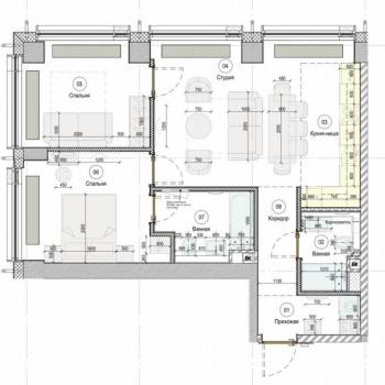 Продается 2-х комнатная квартира, 65 м²