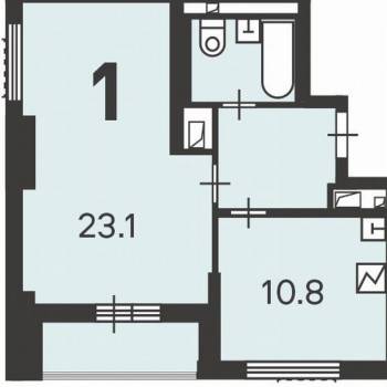 Сдается 1-комнатная квартира, 43,3 м²