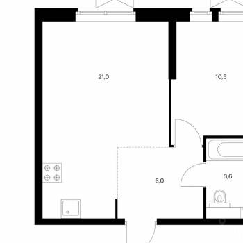 Продается 2-х комнатная квартира, 41,1 м²