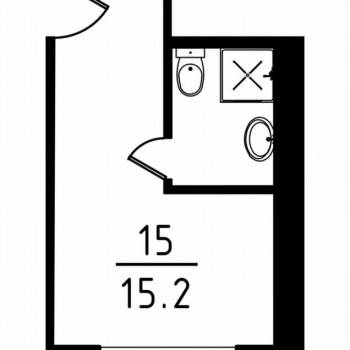 Продается 1-комнатная квартира, 15,2 м²