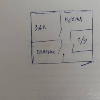 Продается 2-х комнатная квартира, 37,5 м²