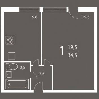 Продается 1-комнатная квартира, 35 м²