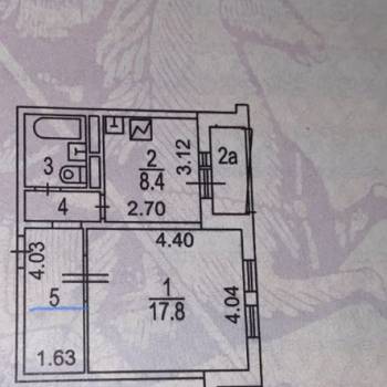 Продается 1-комнатная квартира, 39 м²