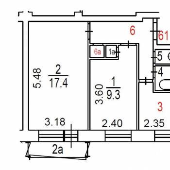 Сдается 2-х комнатная квартира, 44 м²