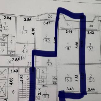 Продается 2-х комнатная квартира, 60,7 м²