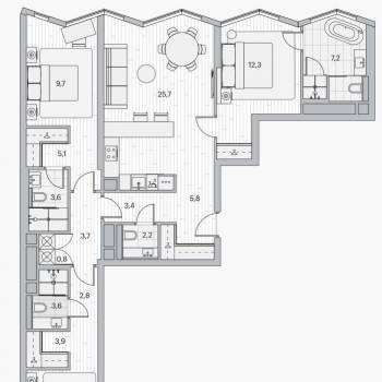 Продается Многокомнатная квартира, 103,5 м²