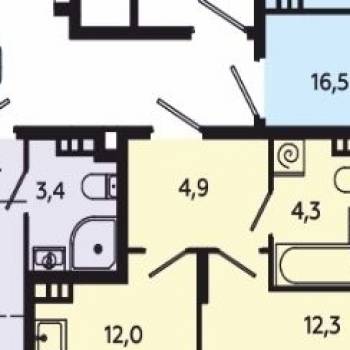 Продается 1-комнатная квартира, 34,7 м²