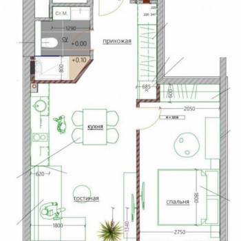Сдается 1-комнатная квартира, 45,1 м²