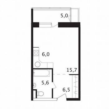 Продается 1-комнатная квартира, 34 м²
