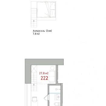 Продается 1-комнатная квартира, 28 м²