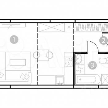 Продается 1-комнатная квартира, 32 м²