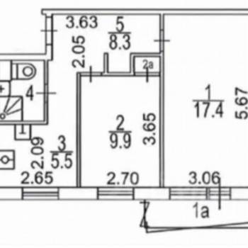 Сдается 2-х комнатная квартира, 44 м²