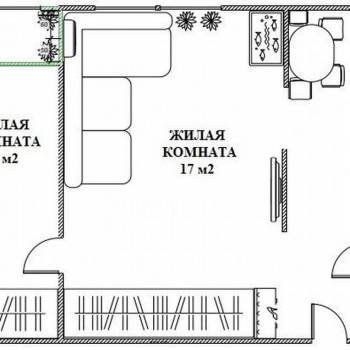 Продается 2-х комнатная квартира, 55 м²