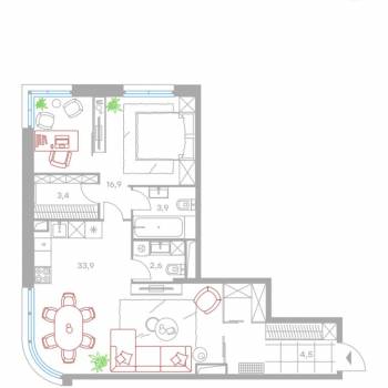 Продается 3-х комнатная квартира, 65,6 м²
