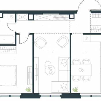 Продается 2-х комнатная квартира, 58,1 м²