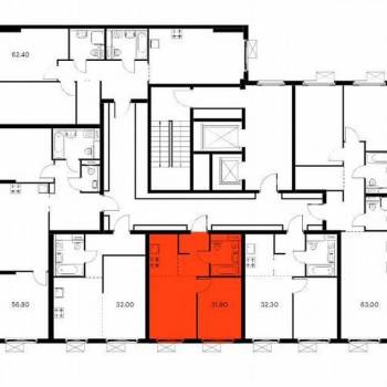 Продается 1-комнатная квартира, 31,9 м²