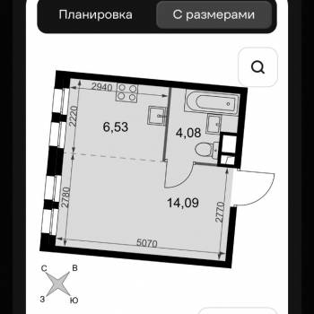 Продается 1-комнатная квартира, 24,7 м²