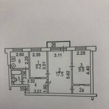 Продается 3-х комнатная квартира, 55 м²
