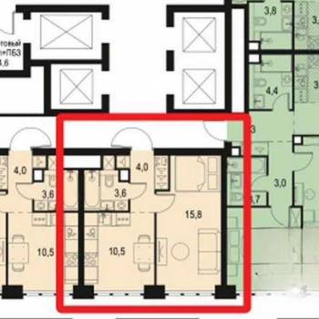 Продается 1-комнатная квартира, 33,8 м²