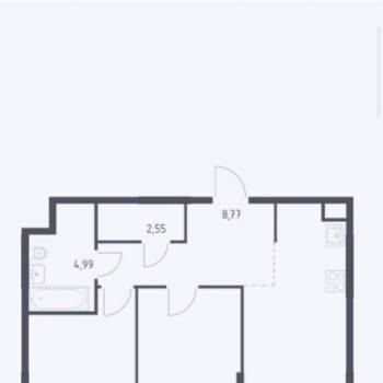 Продается 3-х комнатная квартира, 54 м²
