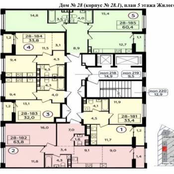 Продается 1-комнатная квартира, 33,4 м²