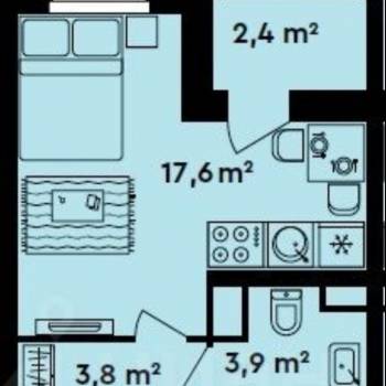 Продается 1-комнатная квартира, 27 м²