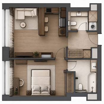 Продается 1-комнатная квартира, 44 м²