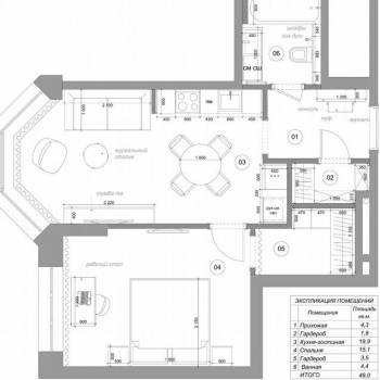 Сдается 2-х комнатная квартира, 51 м²