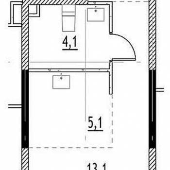 Продается 1-комнатная квартира, 27,6 м²