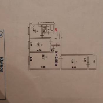 Продается 3-х комнатная квартира, 59,9 м²