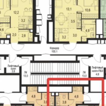 Продается 1-комнатная квартира, 23,3 м²