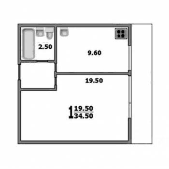 Сдается 1-комнатная квартира, 35 м²