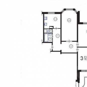 Продается 3-х комнатная квартира, 76 м²