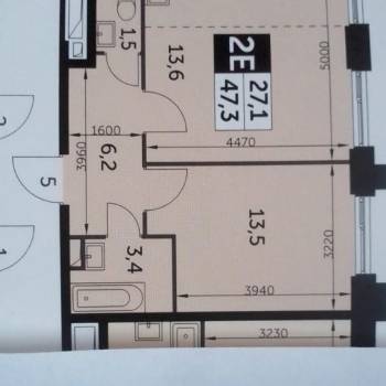 Продается 2-х комнатная квартира, 47 м²