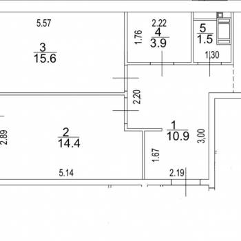 Продается 2-х комнатная квартира, 58,2 м²