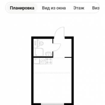 Продается 1-комнатная квартира, 21,5 м²