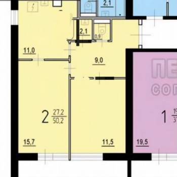 Сдается 2-х комнатная квартира, 50,2 м²