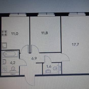 Сдается 2-х комнатная квартира, 55 м²
